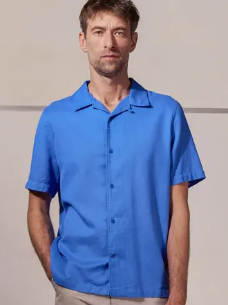 About Companions KUNO shirt eco grid sky blue