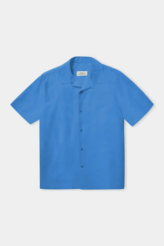About Companions KUNO shirt eco grid sky blue