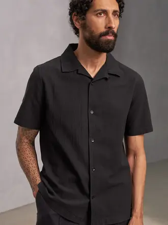 About Companions KUNO shirt eco crincle black