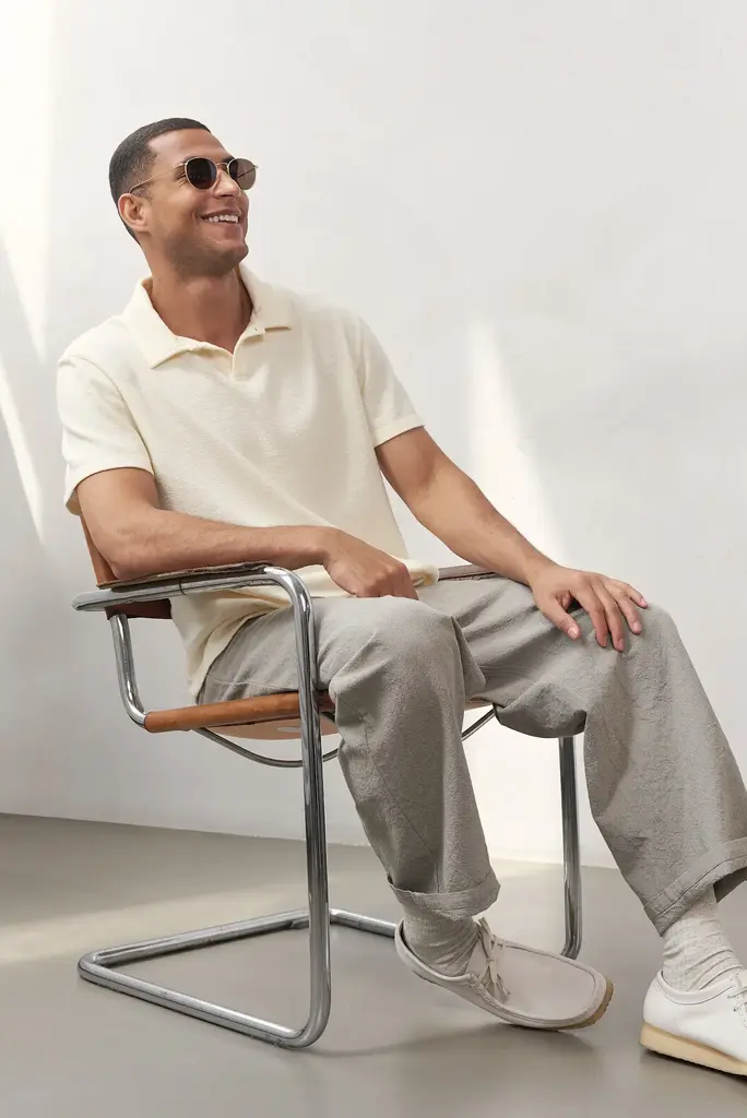 About Companions TODD shirt eco grain jersey ecru