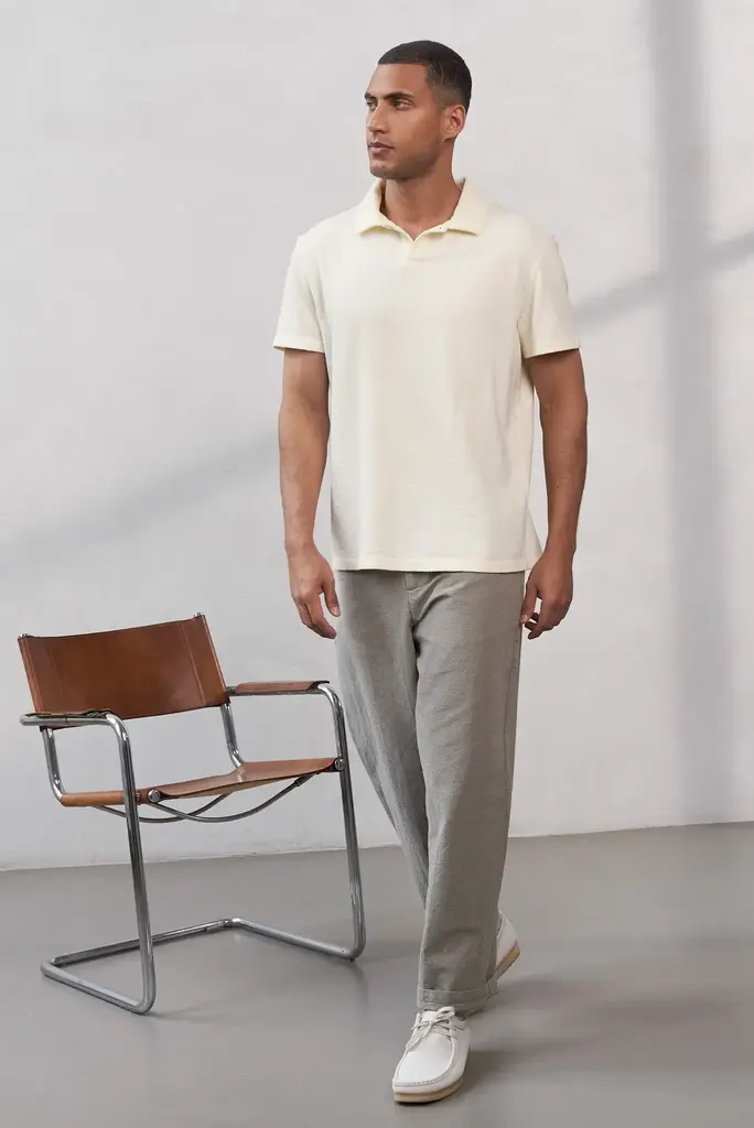 About Companions TODD shirt eco grain jersey ecru