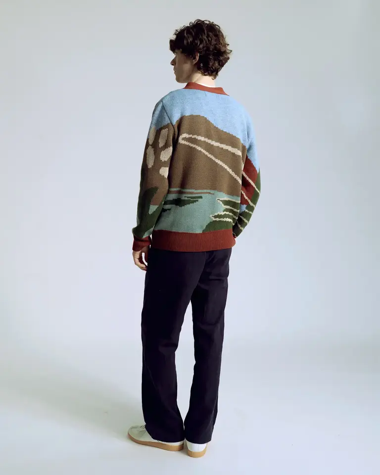 Far Afield Buckley Cardigan - Beach Landscape Multi