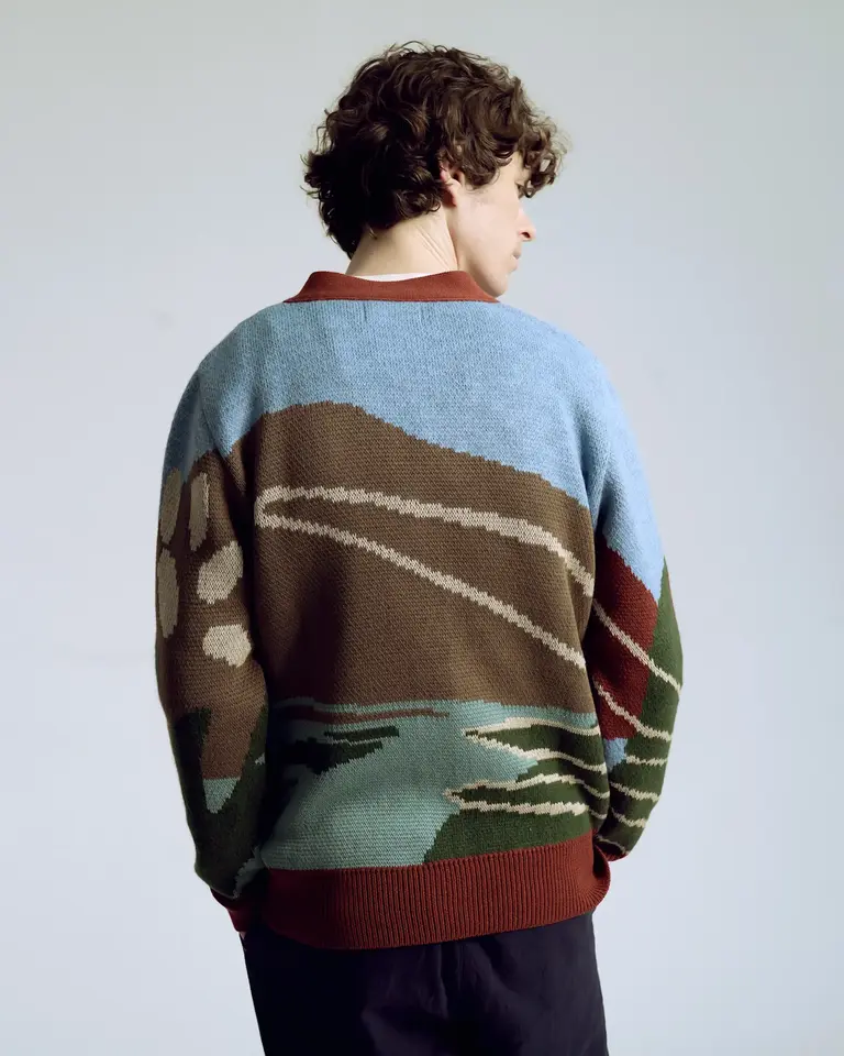 Far Afield Buckley Cardigan - Beach Landscape Multi