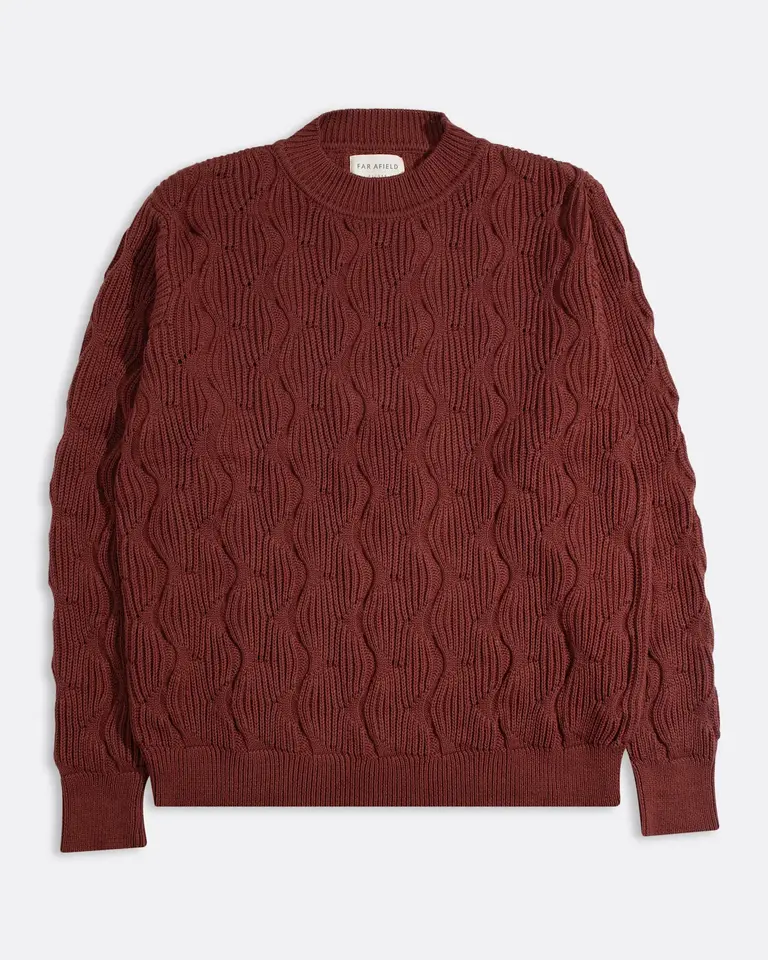 Far Afield Murray Knit - Kingston Stripe Red