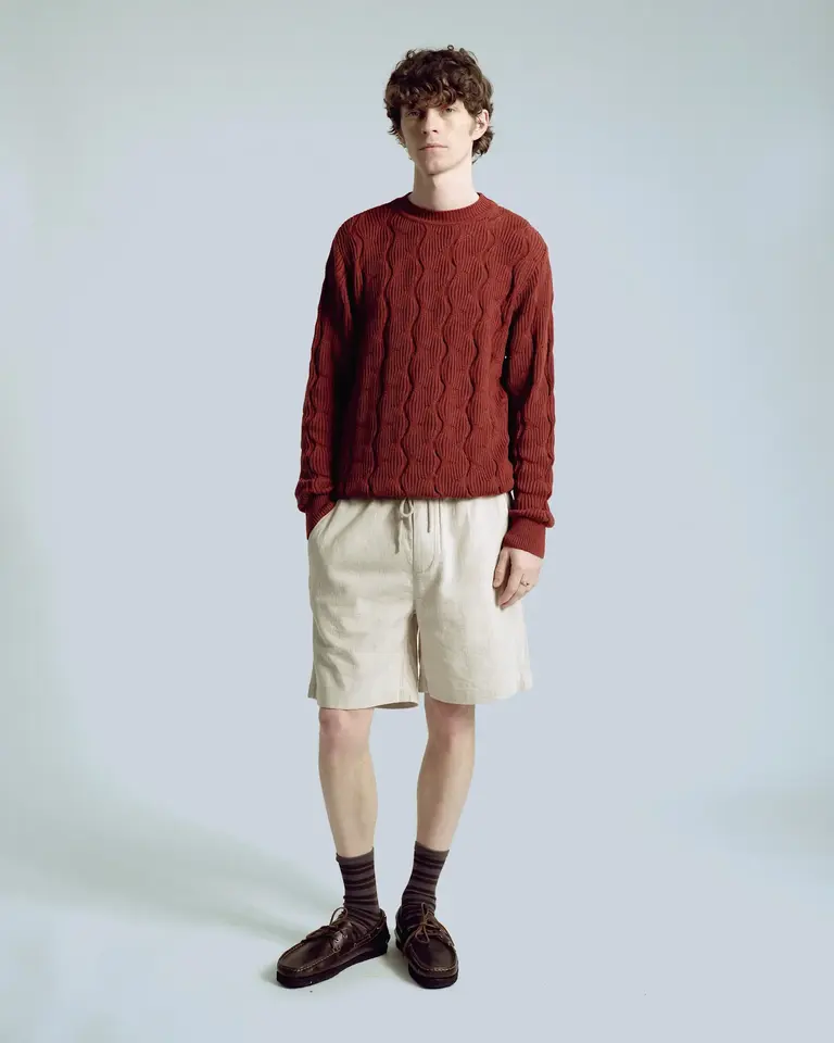 Far Afield Murray Knit - Kingston Stripe Red