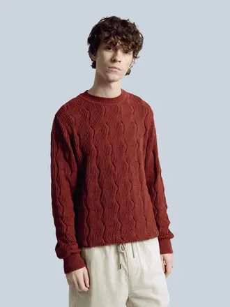 Far Afield Murray Knit - Kingston Stripe Red