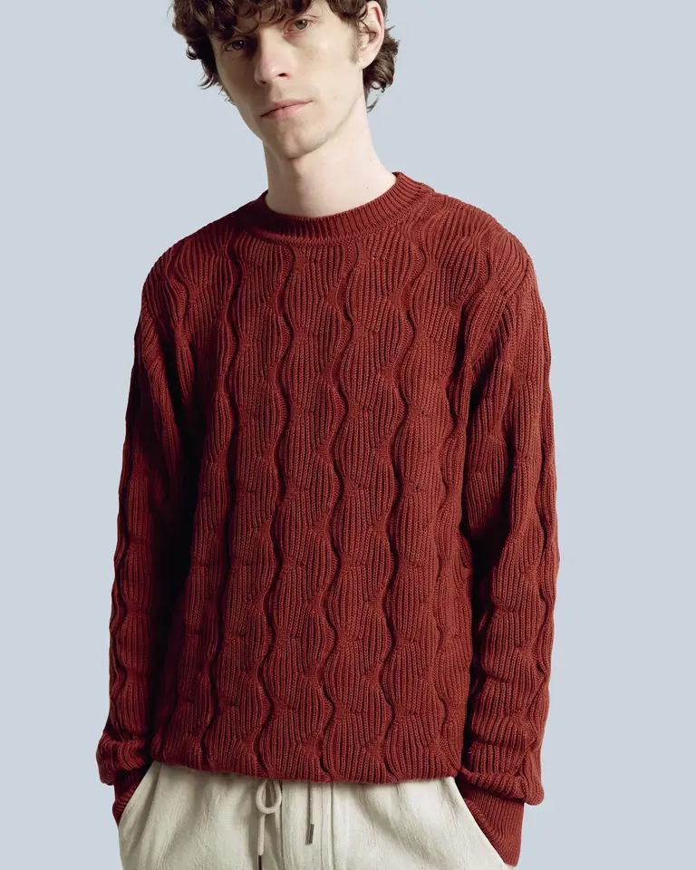 Far Afield Murray Knit - Kingston Stripe Red