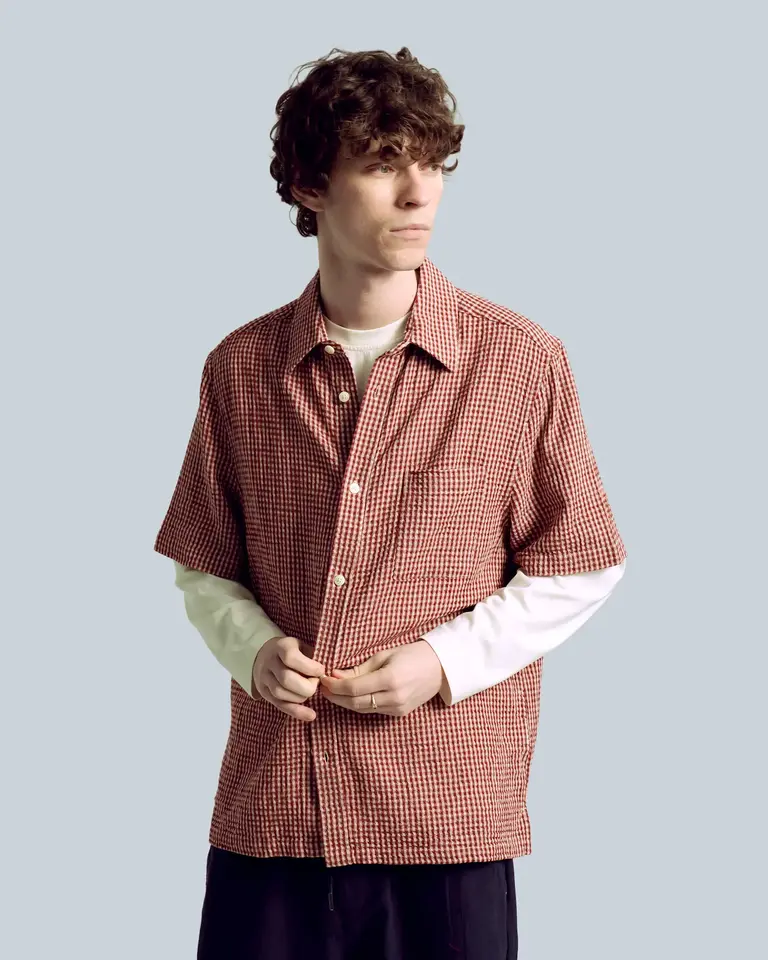 Far Afield Cost Shirt Gingham Check - Red