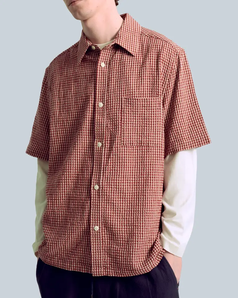 Far Afield Cost Shirt Gingham Check - Red