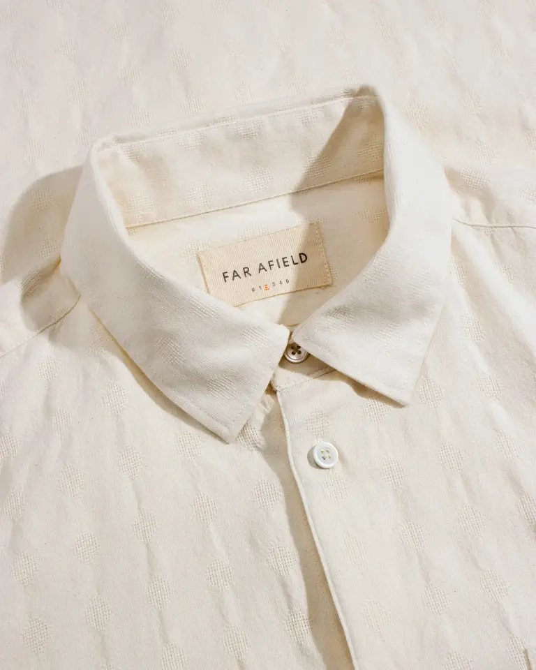 Far Afield Classic Shirt - Tonal Dobby White