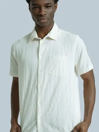 Far Afield Classic Shirt - Tonal Dobby White