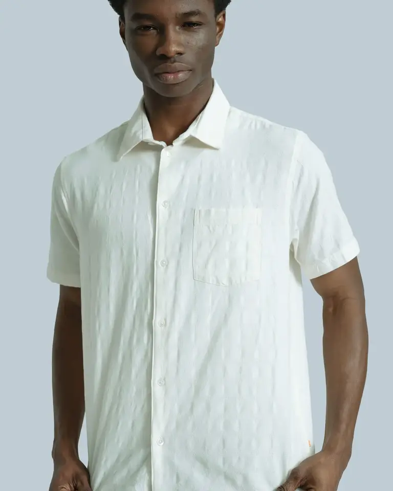 Far Afield Classic Shirt - Tonal Dobby White