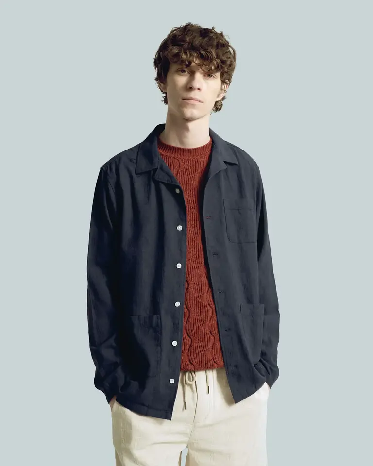 Far Afield Dewey Shirt - Slub Blue