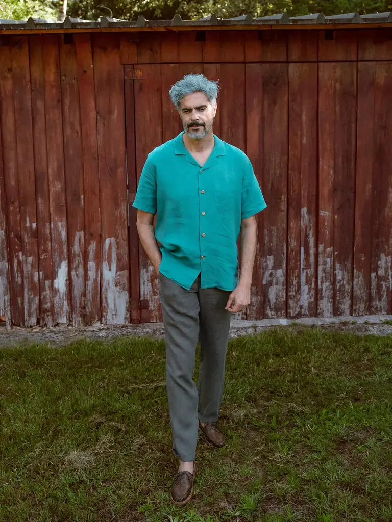 Carpasus Shirt Linen Areia Teal