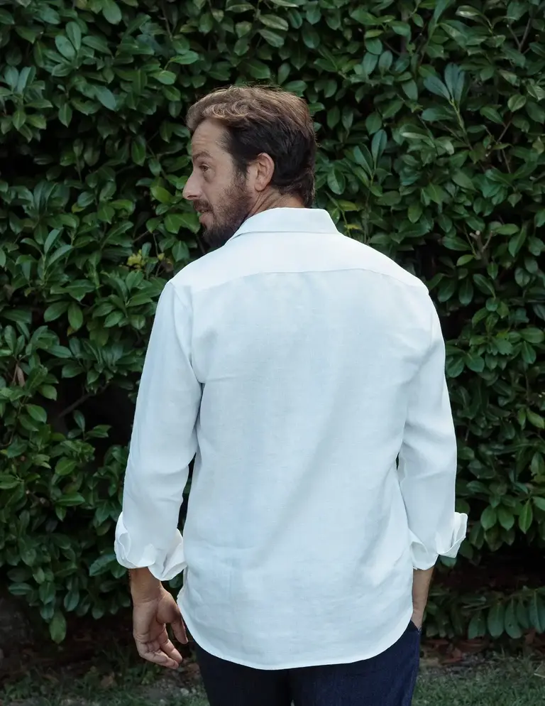 Carpasus Shirt Linen Clerigo White