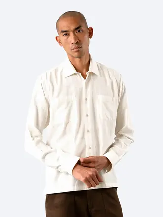Far Afield Classic shirt off white bangdel dobby check