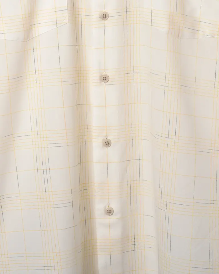 Far Afield Classic shirt off white bangdel dobby check