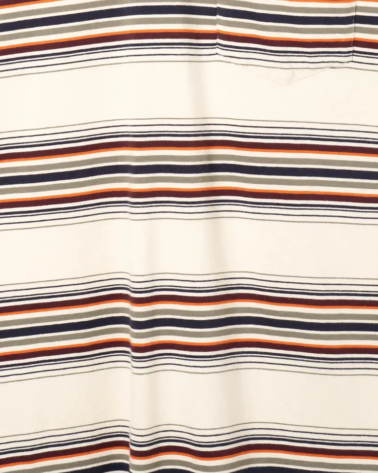 Far Afield Crewneck T-Shirt Sand/Multi - Yarn Dyed Stripe
