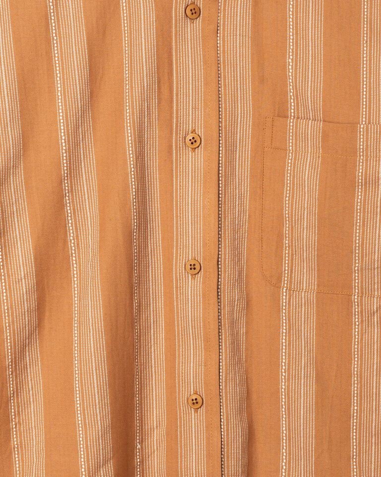 Far Afield Cornell shirt light brown/asper stripe