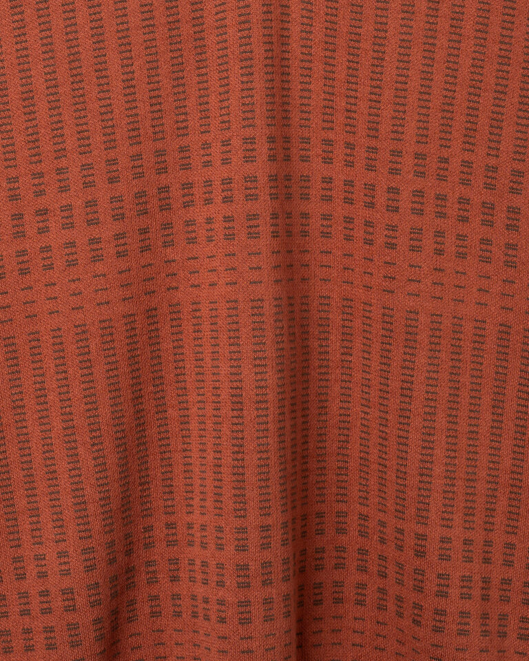 Far Afield Benny knitted polo burnt orange