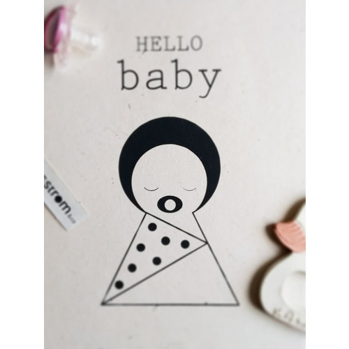 Sagström & Co A4 Poster Hello Baby Sagström & Co A4 Poster Hello Baby