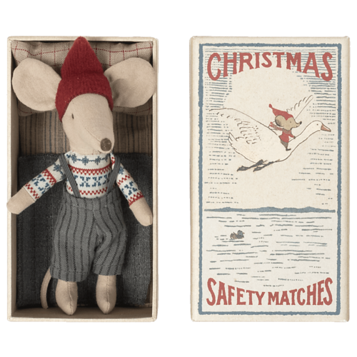 Maileg Christmas mouse in mathbox, Big brother Maileg Christmas mouse in mathbox, Big brother