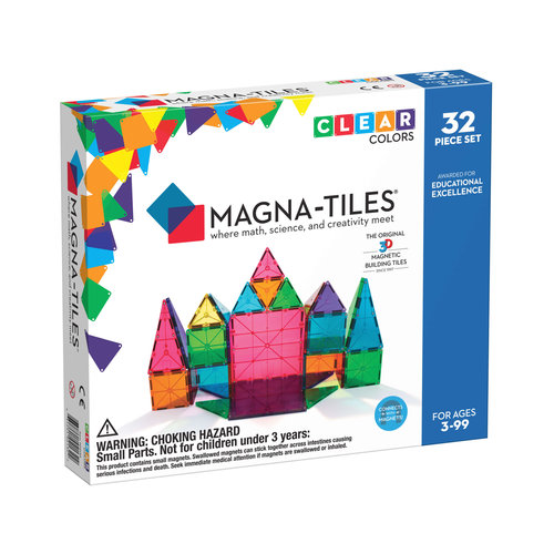 Magna Tiles MagnaTiles Clear Colors 32 stuks Magna Tiles MagnaTiles Clear Colors 32 stuks