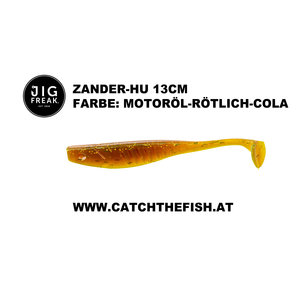 JigFreak Zander-HU 13cm Motoröl-rötlich-Cola