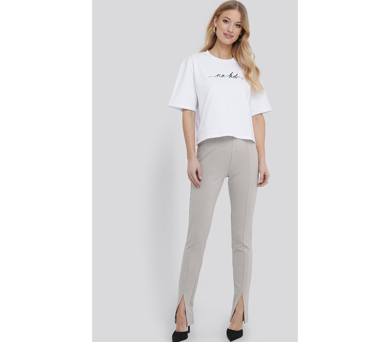 FRONT SLIT JERSEY PANTS