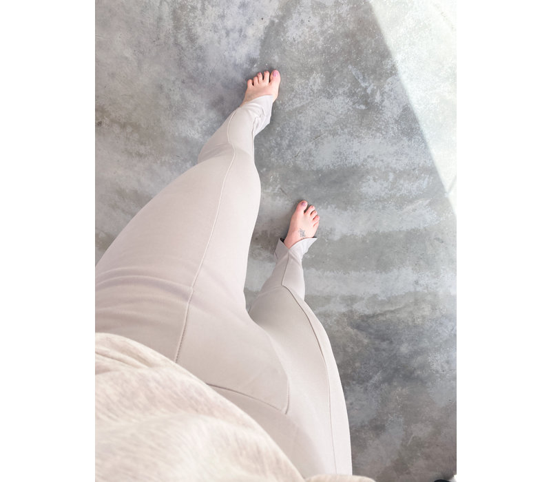 FRONT SLIT JERSEY PANTS