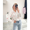 LOVE HEART BLOUSE RED
