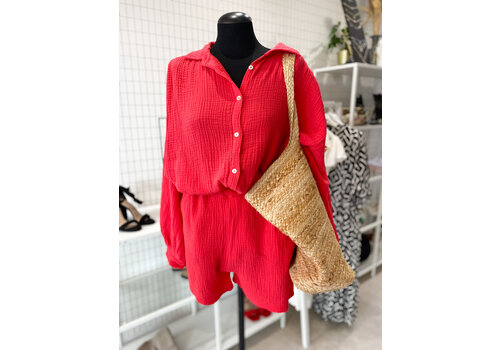 RED TETRA BLOUSE one size