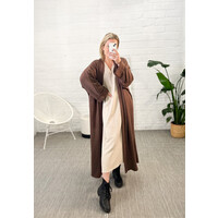 LONG MAGALI GILET BROWN One size
