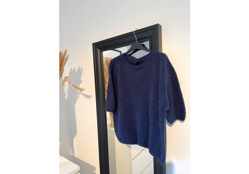 BLUE SHORT SLEEVE KNIT One size