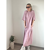 T SHIRT DRESS SOFT PINK one size