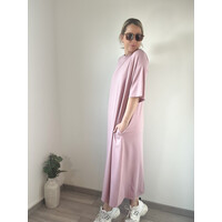 T SHIRT DRESS SOFT PINK one size