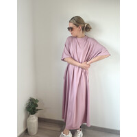 T SHIRT DRESS SOFT PINK one size