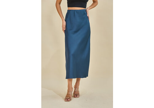 PETROL SILK SKIRT