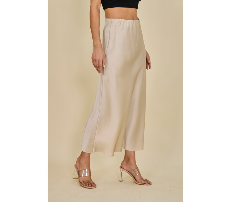 Beige silk SKIRT
