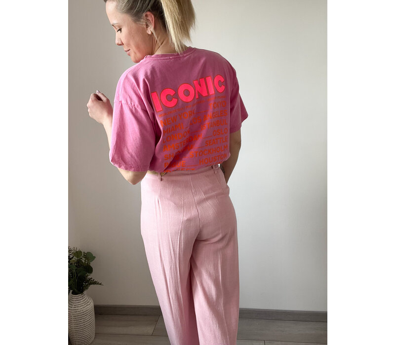 PINK ICONIC TEE One size