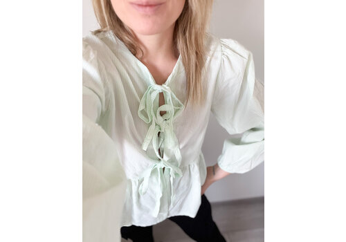 GREEN BOW BLOUSE One size
