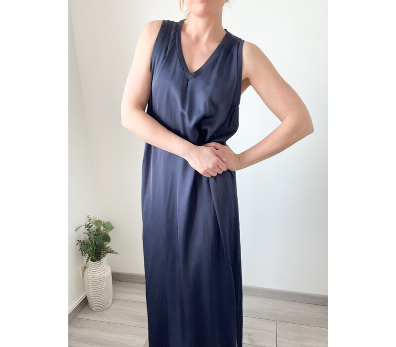 SILK NAVY DRESS