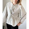 BOW BLOUSE GREY One size