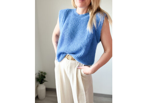 BLUE KNIT TOP One size