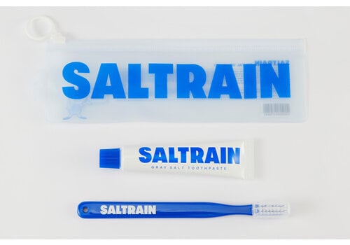 Saltrain Travel Kit Blue - Gray Salt Toothpaste