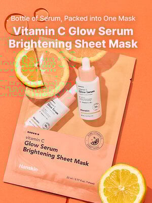 Hanskin Vitamin C Glow Serum Brightening Sheet Mask