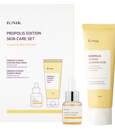Propolis Edition Skin Care Set  - (Propolis Vitamin Sleeping Mask 60ml & Propolis Vitamin Synergy Serum 15ml)