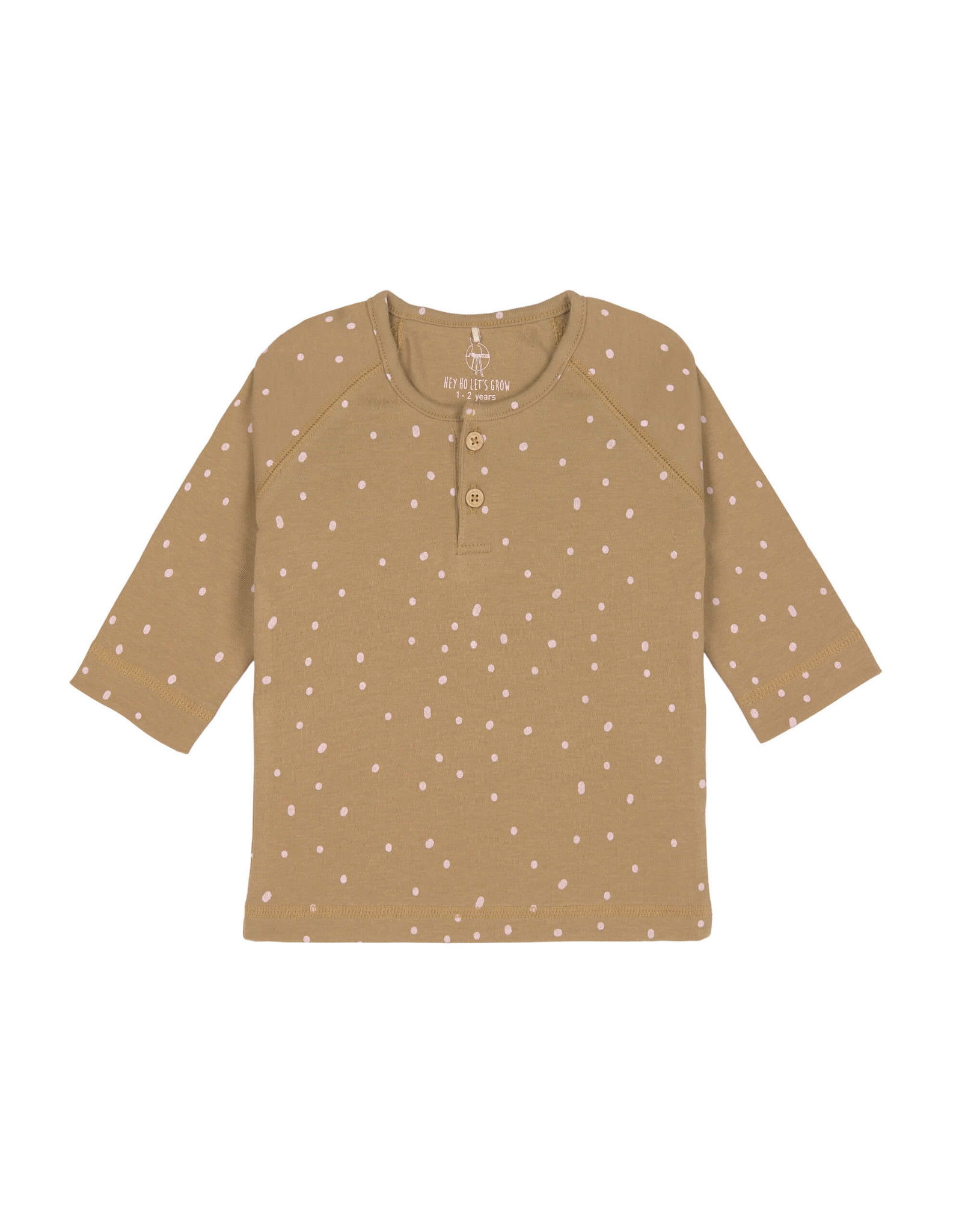 Lassig Lassig Long Sleeve Shirt GOTS Dots Curry 74/80, 7-12m