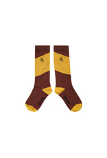 Outlet Carlijn Q Knee Socks - Diagonal Brown/Yellow