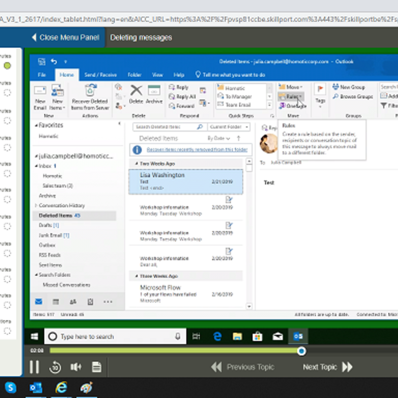 Kurs Outlook 2019 E-Learning